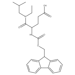 4-[ethyl(2-methylpropyl)carbamoyl]-4-({[(9H-fluoren-9-yl)methoxy]carbonyl}amino)butanoic acid结构式
