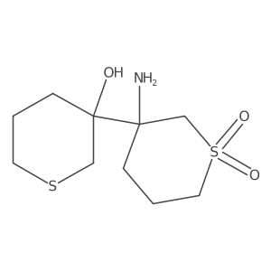 3-Amino-3-(3-hydroxythian-3-yl)-1lambda6-thiane-1,1-dione Structure