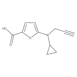 5-[Cyclopropyl(prop-2-yn-1-yl)amino]furan-2-carboxylic acid Structure