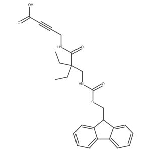 4-{2-ethyl-2-[({[(9H-fluoren-9-yl)methoxy]carbonyl}amino)methyl]butanamido}but-2-ynoic acid Structure