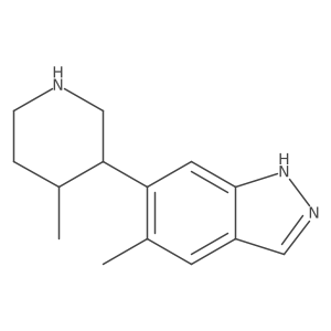 5-methyl-6-(4-methylpiperidin-3-yl)-1H-indazole结构式