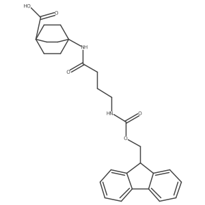 4-[4-({[(9H-fluoren-9-yl)methoxy]carbonyl}amino)butanamido]bicyclo[2.2.2]octane-1-carboxylic acid结构式