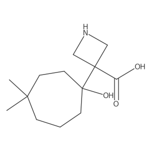 3-(1-Hydroxy-4,4-dimethylcycloheptyl)azetidine-3-carboxylic acid Structure