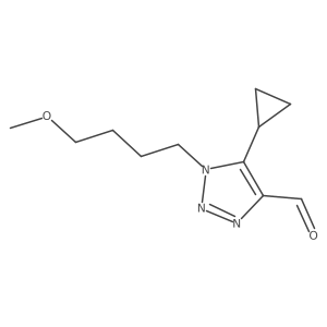 5-cyclopropyl-1-(4-methoxybutyl)-1H-1,2,3-triazole-4-carbaldehyde结构式