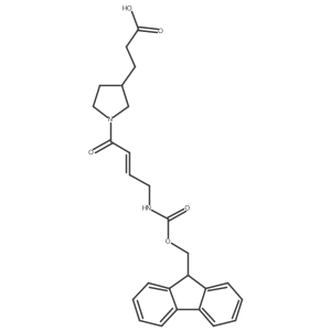 3-{1-[4-({[(9H-fluoren-9-yl)methoxy]carbonyl}amino)but-2-enoyl]pyrrolidin-3-yl}propanoic acid Structure