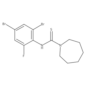 N-(2,4-dibromo-6-fluorophenyl)azepane-1-carbothioamide Structure