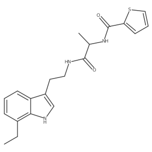 N-[1-[2-(7-Ethyl-1H-indol-3-yl)ethylamino]-1-oxopropan-2-yl]thiophene-2-carboxamide Structure