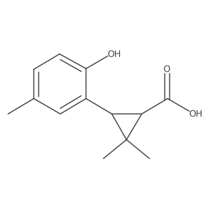 rac-(1R,3R)-3-(2-hydroxy-5-methylphenyl)-2,2-dimethylcyclopropane-1-carboxylic acid Structure