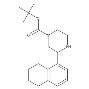Tert-butyl 3-(5,6,7,8-tetrahydronaphthalen-1-yl)piperazine-1-carboxylate结构式
