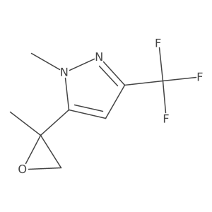 1-methyl-5-(2-methyloxiran-2-yl)-3-(trifluoromethyl)-1H-pyrazole结构式