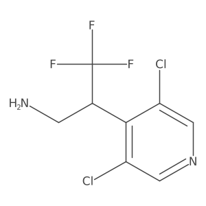 2-(3,5-Dichloropyridin-4-yl)-3,3,3-trifluoropropan-1-amine结构式