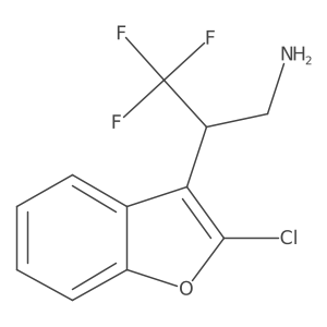 2-(2-Chloro-1-benzofuran-3-yl)-3,3,3-trifluoropropan-1-amine结构式