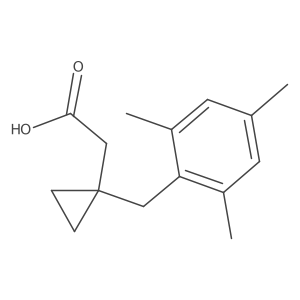 2-{1-[(2,4,6-Trimethylphenyl)methyl]cyclopropyl}acetic acid Structure