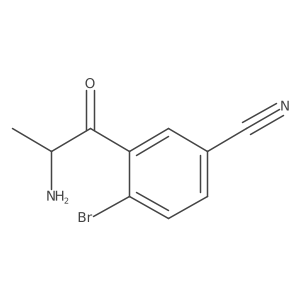 3-(2-Aminopropanoyl)-4-bromobenzonitrile Structure