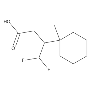 4,4-Difluoro-3-(1-methylcyclohexyl)butanoic acid Structure
