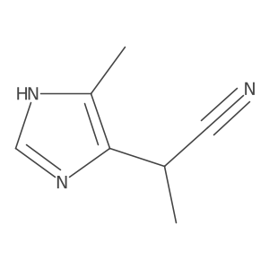 2-(4-methyl-1H-imidazol-5-yl)propanenitrile Structure