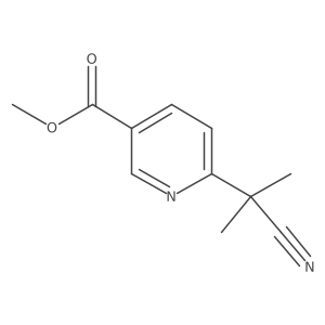 Methyl 6-(1-cyano-1-methylethyl)pyridine-3-carboxylate Structure