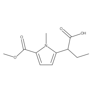 2-[5-(methoxycarbonyl)-1-methyl-1H-pyrrol-2-yl]butanoic acid Structure