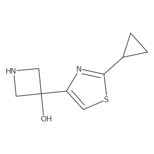 3-(2-Cyclopropyl-1,3-thiazol-4-yl)azetidin-3-ol Structure
