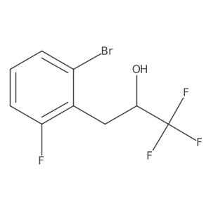 3-(2-Bromo-6-fluorophenyl)-1,1,1-trifluoropropan-2-ol结构式