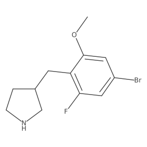 3-[(4-Bromo-2-fluoro-6-methoxyphenyl)methyl]pyrrolidine结构式