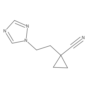 1-[2-(1H-1,2,4-triazol-1-yl)ethyl]cyclopropane-1-carbonitrile结构式