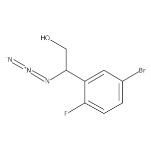 2-Azido-2-(5-bromo-2-fluorophenyl)ethan-1-ol结构式