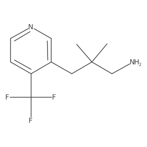 2,2-Dimethyl-3-[4-(trifluoromethyl)pyridin-3-yl]propan-1-amine结构式