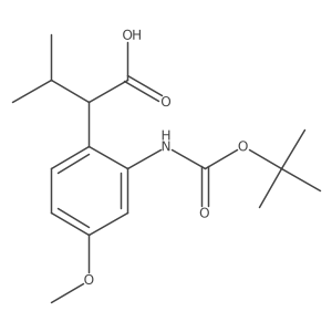 2-(2-{[(Tert-butoxy)carbonyl]amino}-4-methoxyphenyl)-3-methylbutanoic acid结构式