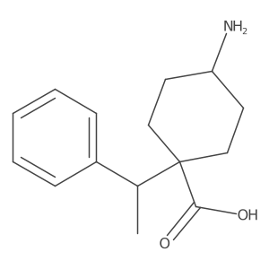 4-Amino-1-(1-phenylethyl)cyclohexane-1-carboxylic acid结构式