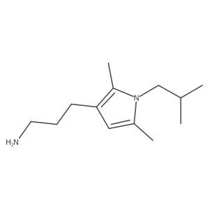 3-[2,5-dimethyl-1-(2-methylpropyl)-1H-pyrrol-3-yl]propan-1-amine结构式