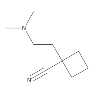 1-[2-(Dimethylamino)ethyl]cyclobutane-1-carbonitrile结构式