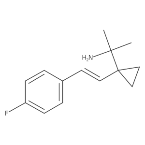 2-{1-[2-(4-Fluorophenyl)ethenyl]cyclopropyl}propan-2-amine结构式