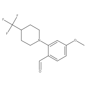 4-Methoxy-2-(4-(trifluoromethyl)piperidin-1-yl)benzaldehyde Structure