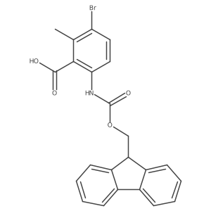 3-bromo-6-({[(9H-fluoren-9-yl)methoxy]carbonyl}amino)-2-methylbenzoic acid Structure