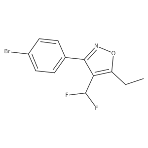 3-(4-Bromophenyl)-4-(difluoromethyl)-5-ethyl-1,2-oxazole Structure
