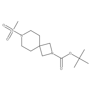 tert-Butyl 7-(methylsulfonyl)-2,7-diazaspiro[3.5]nonane-2-carboxylate结构式