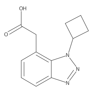 2-(1-cyclobutyl-1H-1,2,3-benzotriazol-7-yl)acetic acid Structure