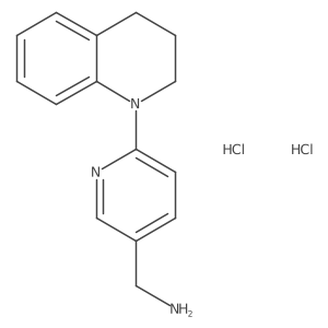 [6-(3,4-Dihydro-2H-quinolin-1-yl)pyridin-3-yl]methanamine;dihydrochloride Structure