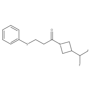 1-(3-(Difluoromethyl)azetidin-1-yl)-3-(phenylthio)propan-1-one结构式