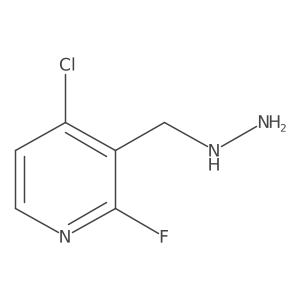 4-Chloro-2-fluoro-3-(hydrazinylmethyl)pyridine Structure
