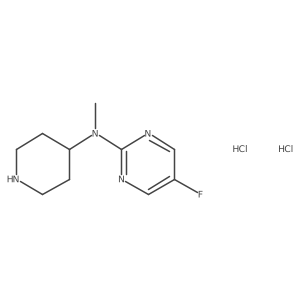 5-Fluoro-N-methyl-N-(piperidin-4-yl)pyrimidin-2-amine dihydrochloride Structure