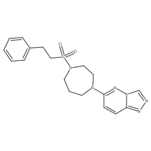 1-(2-Phenylethanesulfonyl)-4-{[1,2,4]triazolo[4,3-b]pyridazin-6-yl}-1,4-diazepane结构式
