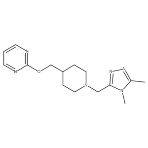 2-({1-[(4,5-dimethyl-4H-1,2,4-triazol-3-yl)methyl]piperidin-4-yl}methoxy)pyrimidine结构式