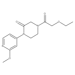 4-(2-Ethoxyacetyl)-1-(2-methoxypyridin-4-yl)piperazin-2-one Structure
