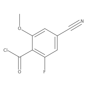 4-Cyano-2-fluoro-6-methoxybenzoyl chloride Structure