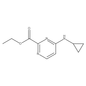 Ethyl 4-(cyclopropylamino)pyrimidine-2-carboxylate结构式