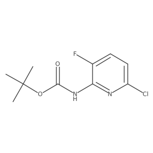 tert-butyl N-(6-chloro-3-fluoropyridin-2-yl)carbamate结构式