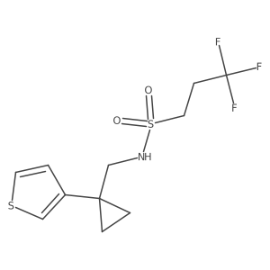 3,3,3-trifluoro-N-{[1-(thiophen-3-yl)cyclopropyl]methyl}propane-1-sulfonamide Structure