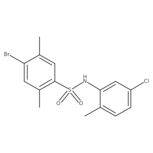 4-bromo-N-(5-chloro-2-methylphenyl)-2,5-dimethylbenzene-1-sulfonamide结构式
